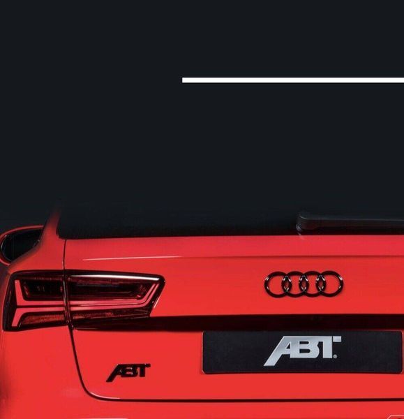 Автологотип емблема напис Audi ABT black глянець мала 418215 фото