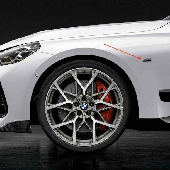 Набір емблем BMW M Performance на крила чорний глянець 4,5 х 1,5 мм оригінал 51145A4B372 415746 фото