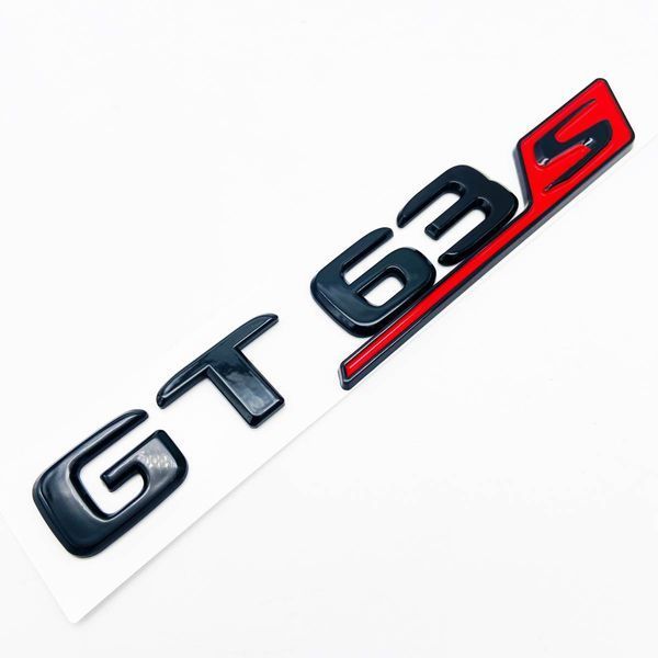 Автологотип емблема напис Mercedes GT63s black red чорний глянець 414143 фото