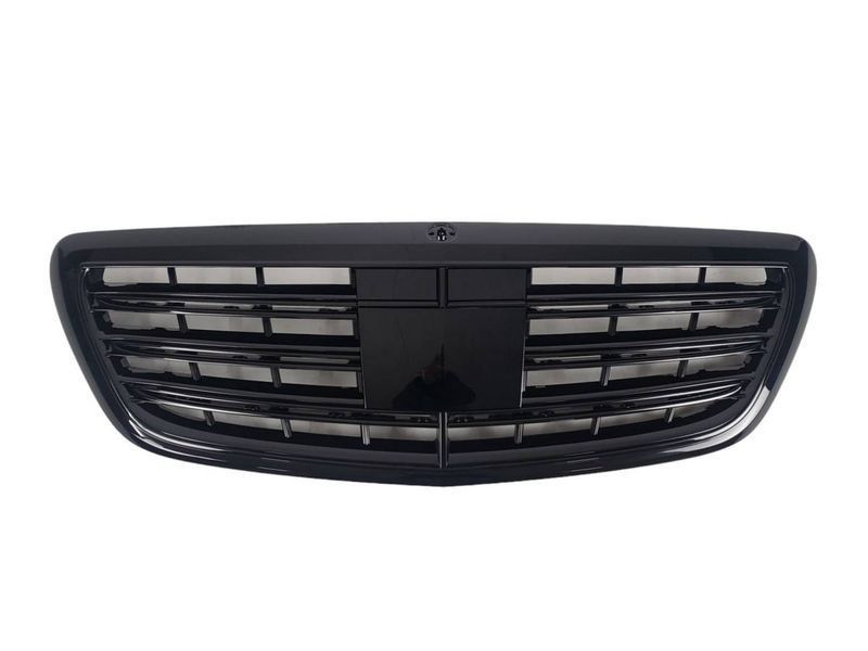 Решітка радіатора на Mercedes S-class W222 2013-2017 S63 AMG Black під камеру 430028 фото
