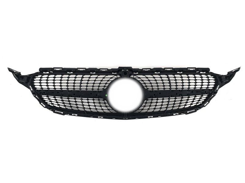 Решетка радиатора на Mercedes C-class W205 2014-2018 Diamond Black под камеру 429972 фото