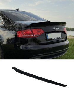 Спойлер на Audi A4 B8 2007-2011 V2 чорний глянець 431443 фото