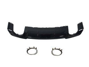 Диффузор (заднего бампера) Black/Chrome Pipe (в стиле RS3) Sedan на Audi A3 2012-2016 429694 фото