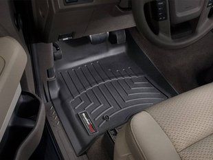 3D килимки для Ford F-150 2009-2014 Regular Cab чорні передні WeatherTech 441791 98174 фото