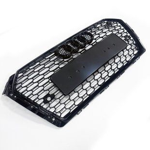 Решітка радіатора на Audi A4 B9 2015-2019 стиль RS4 Black 427275 фото
