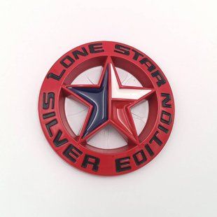 Автологотип шильдик эмблема Dodge Ram Lone Star Silver Edition red Emblems148662 265841 фото
