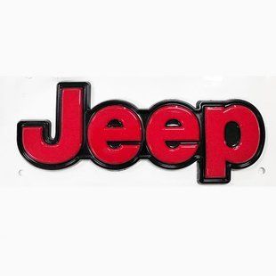 Емблема напис Jeep Renegade / Cherokee 2014-2018 червоний на кришку багажника 68317240AA 523545 фото