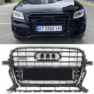 Решетка радиатора на Audi Q5 2012-2016 в стиле SQ5 Black 240989 фото