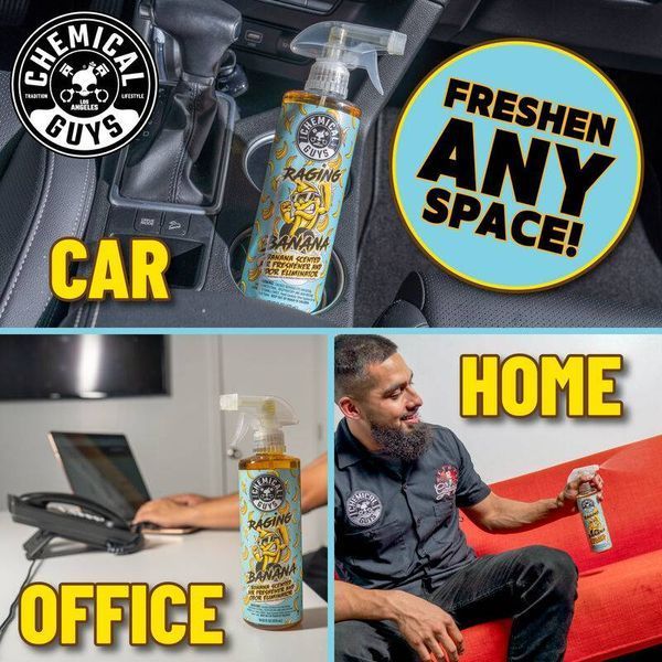 Ароматизатор в машину Chemical Guys Raging Banana and Odor Eliminator 118мл 408615 фото
