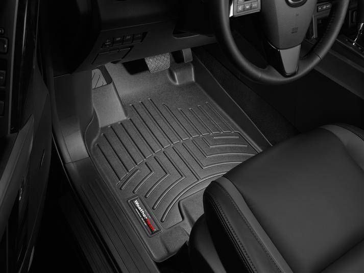 3D килимки для Mazda CX-9 2007-2016 чорні передні WeatherTech 441531 46568 фото
