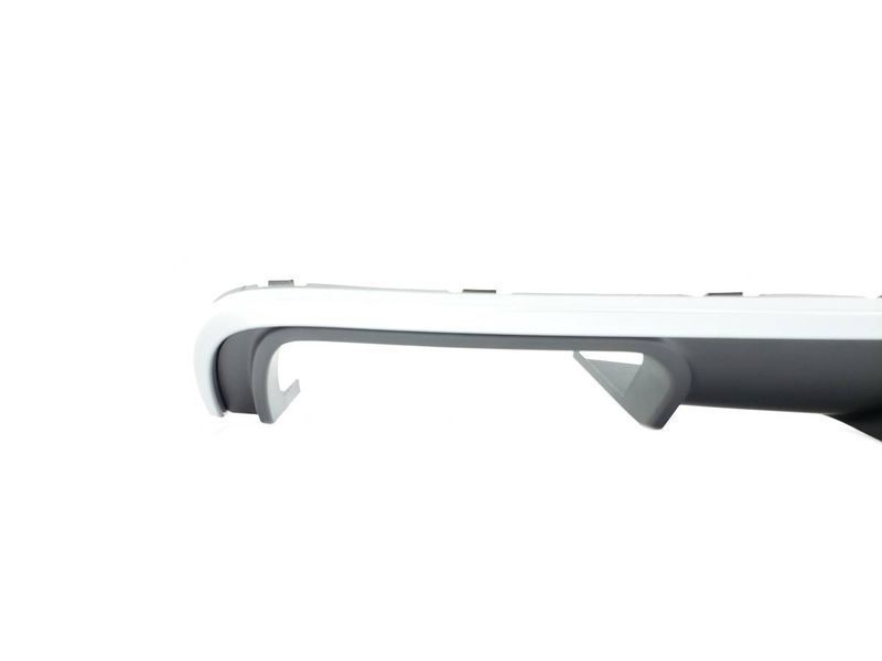 Диффузор (заднего бампера) Silver (в стиле S4 00-00) на Audi A4 B9 2015-2019 429704 фото