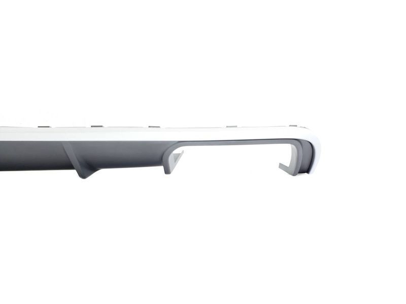Диффузор (заднего бампера) Silver (в стиле S4 00-00) на Audi A4 B9 2015-2019 429704 фото