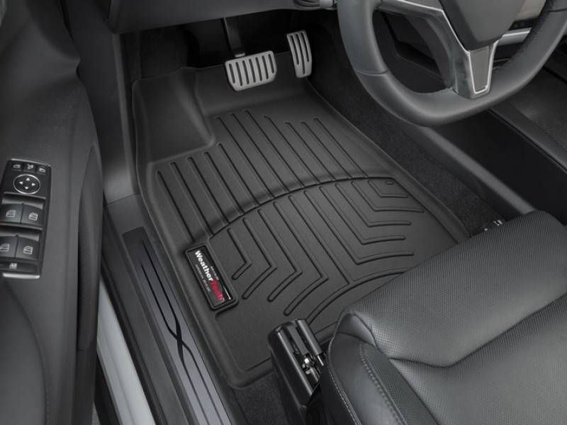 3D коврики для Tesla Model X 2016- черные передние WeatherTech 448691 46741 фото
