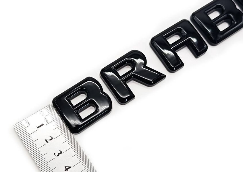Автологотип шильдик эмблема надпись Mercedes Brabus черный глянец 205мм 417375 фото