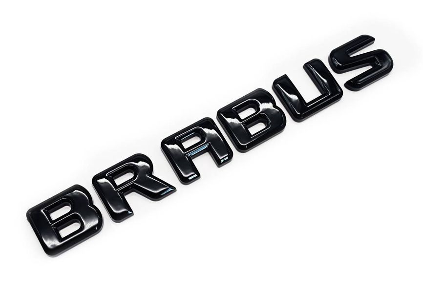 Автологотип шильдик эмблема надпись Mercedes Brabus черный глянец 205мм 417375 фото