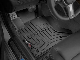 3D килимки для BMW 5 F10 2010-2016 X-drive чорні передні WeatherTech 443301 46172 фото