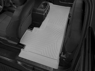 3D килимки для Ford F-150 2014-2020, 2021- SuperCab сірі задні Bucket Seating WeatherTech 466973 141619 фото