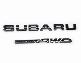 Автологотип емблема напис Subaru Symmetrical AWD black edition чорний глянець 431388 фото