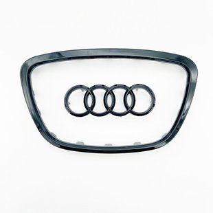 Емблема логотип шильдик на кермо Audi 2012-16 кліпс чорний глянець 423920 фото
