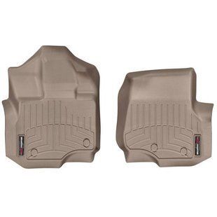 3D килимки для Ford F-150 2014-2020, 2021- бежеві передні WeatherTech 456971 141622 фото