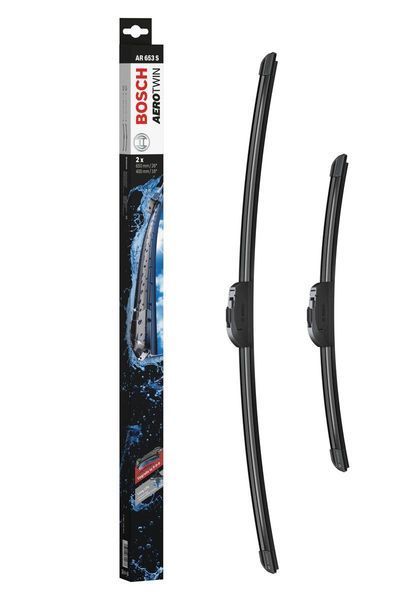 Передні двірники для Nissan Qashqai 2014- | Щітки склоочисника безкаркасні Bosch AeroTwin AR 653 S 650/400 мм 196526 фото