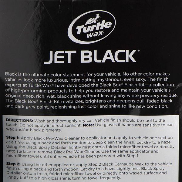 Набір для автомобілів чорного кольору Turtle Wax Black Box Jet Black Finish Kit 340608 фото