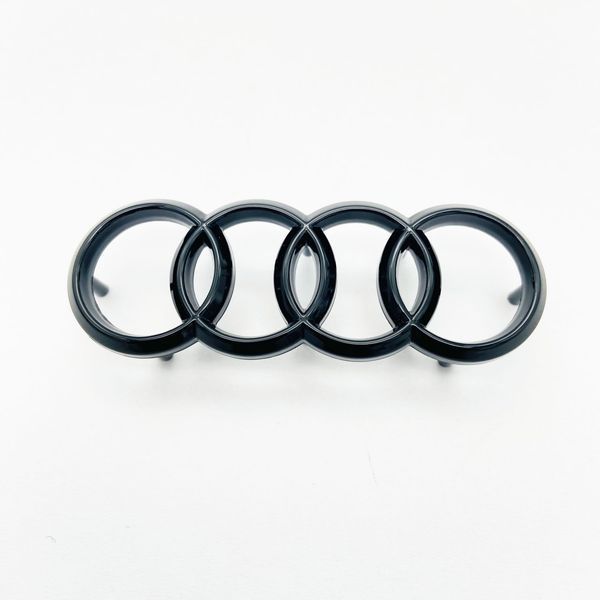 Емблема логотип шильдик на кермо Audi 2012-16 кліпс чорний глянець 423920 фото