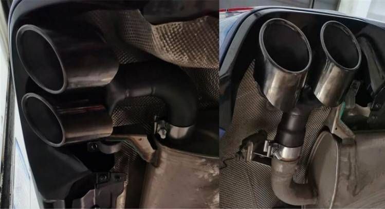 Насадки на выхлоп для BMW X3 G01, X4 G02 2018-2022 карбон M стиль 418932 фото