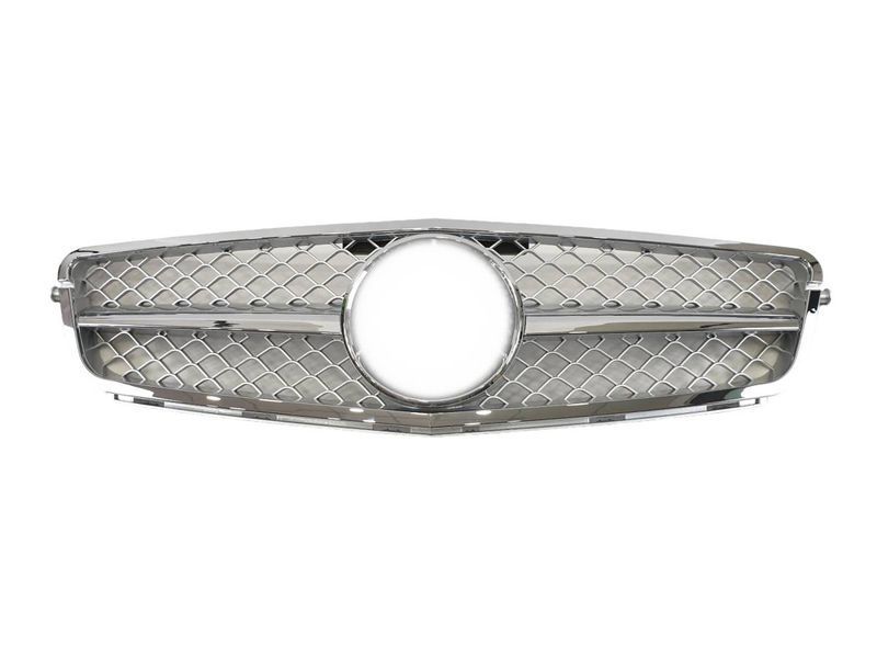 Решетка радиатора на Mercedes C-class W204 2007-2014 SL Silver 427753 фото Решетка радиатора на Mercedes C-class W204 2007-2014 SL Silver 427753 фото