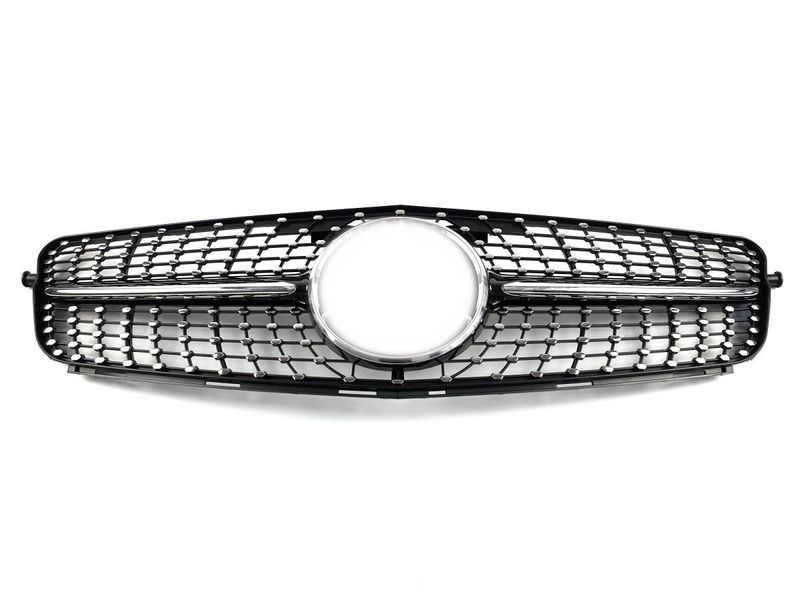 Решетка радиатора на Mercedes C-class W204 2007-2014 Black Diamond 429992 фото