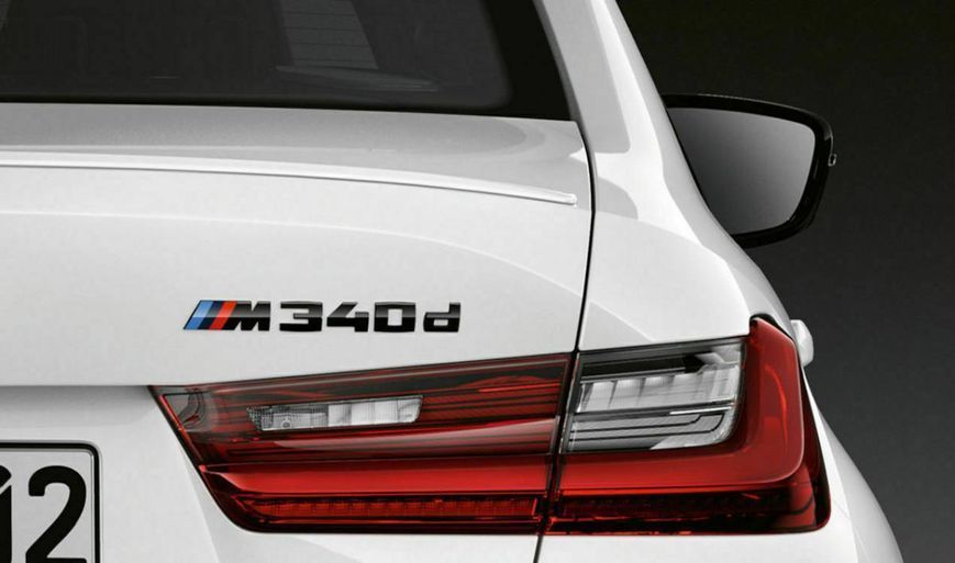 Автологотип шильдик эмблема надпись BMW M340d Black Shadow Edition 418068 фото