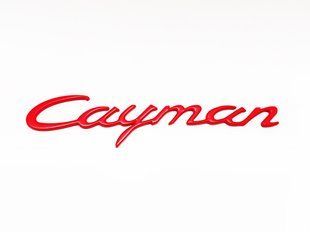 Автологотип емблема напис Porsche Cayman Red червоний 522814 фото