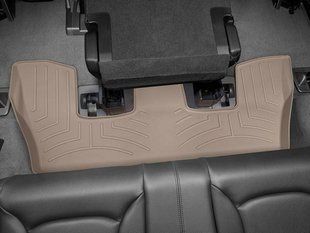 3D килимки для Audi Q7, Q8 2016- бежеві 3 ряд WeatherTech 458873 141563 фото