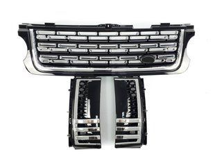 Решітка радіатора на Land Rover Range Rover 2010-2013 + жабри Chrome Black 429982 фото
