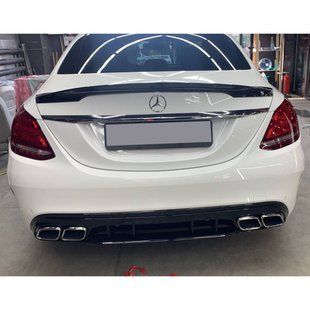 Спойлер на Mercedes C-class W205 2014- Carlsson Style чорний глянець 430143 фото