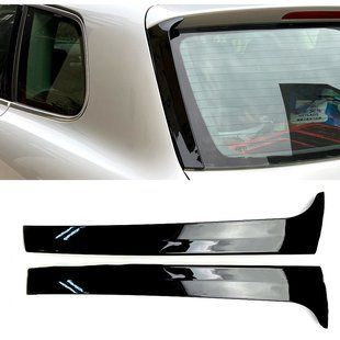 Бокові спойлери заднього скла для Volkswagen Touareg 2010-2018 чорний глянець 522884 фото