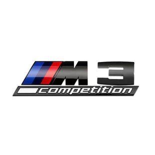 Автологотип емблема напис BMW M3 Competition Black Shadow Edition чорний глянець 401651 фото