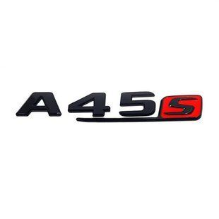 Автологотип емблема напис Mercedes A45s AMG black red пряма 416746 фото