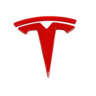 Автологотип емблема Tesla Model Y, Model 3 Red на капот 418200 фото