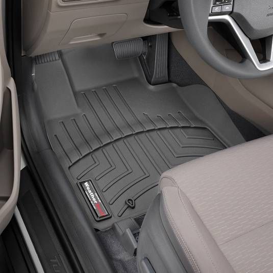 3D килимки для Kia Sportage, Hyundai Tucson 2015- чорні передні WeatherTech 4415721 186520 фото