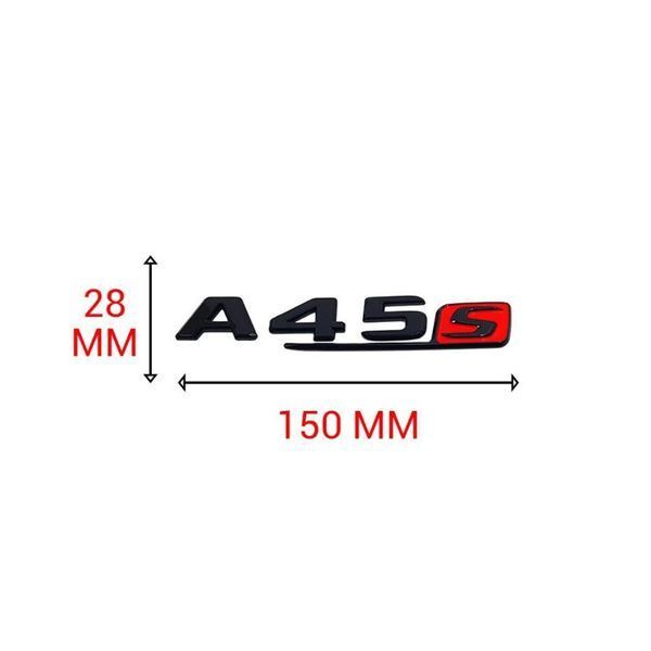 Автологотип шильдик эмблема надпись Mercedes A45s AMG black red пряма 416746 фото