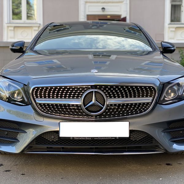 Решетка радиатора на Mercedes E-class W213 2016-2020 Diamond Silver под камеру 427443 фото
