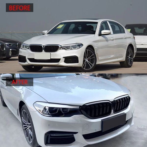 Решетка радиатора на BMW 5 G30, G31 2017-2020 Черный глянец 240916 фото
