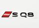Автологотип емблема Audi SQ8 2024- Black Edition на кришку багажника з ромбом 422880 фото 4
