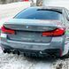 Диффузор заднего бампера на BMW 5 G30 2017-2020 стиль M5 Competition Черный глянец 428480 фото 3