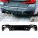 Диффузор заднего бампера на BMW 5 G30 2017-2020 стиль M5 Competition Черный глянец 428480 фото 1