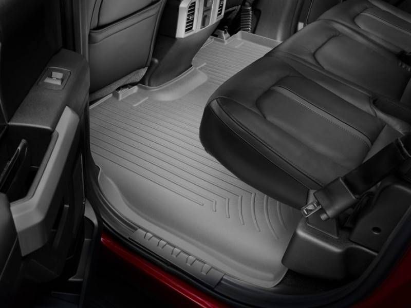 3D килимки для Ford F-150 2014-2020, 2021- SuperCrew сірі задні Bucket Seating WeatherTech 466972 141618 фото