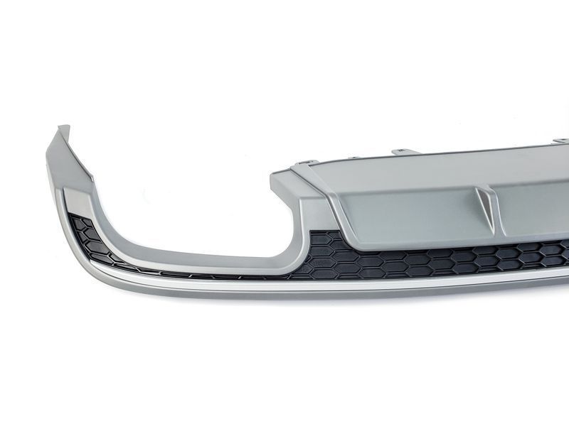 Диффузор (заднего бампера) Silver (в стиле S6 00-00) на Audi A6 C7 2014-2018 427822 фото