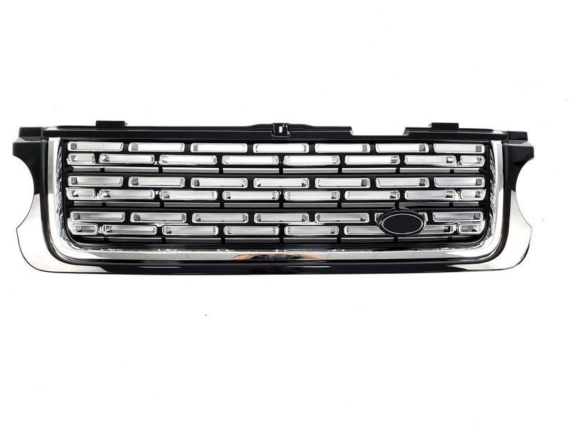 Решітка радіатора на Land Rover Range Rover 2010-2013 + жабри Chrome Black 429982 фото