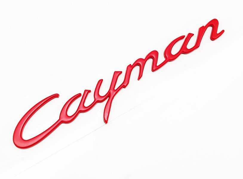Автологотип емблема напис Porsche Cayman Red червоний 522814 фото